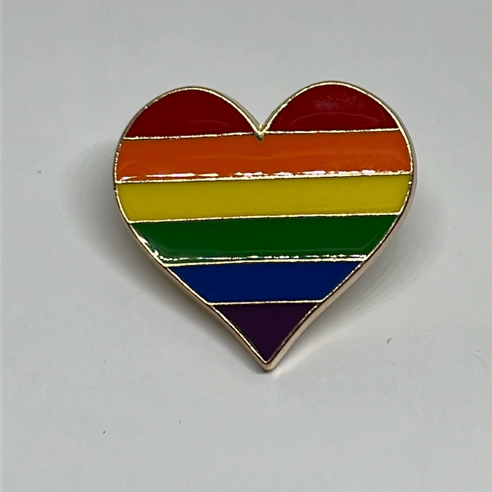 2/$14 LGBTQ Pride Rainbow love is love brooch lapel pin backpack pin hat pin